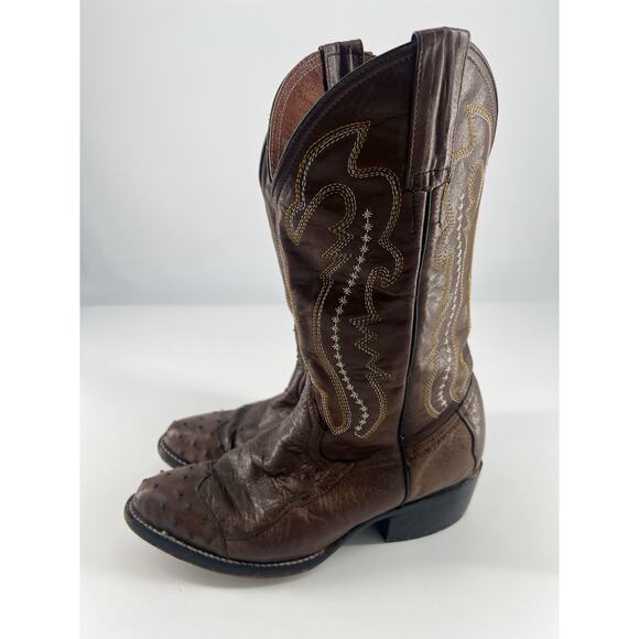 Vintage Cowboy Boots Mens Size 10 Brown Leather Western Rodeo Boho - Picture 1 of 11